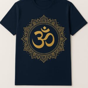 Om Mandala Spiritual T-Shirt – Navy Blue